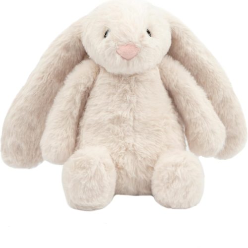 Interactive Squeaky Bunny Dog Toy, Large Beige Plush Chew for All Sizes, Fetch Toy