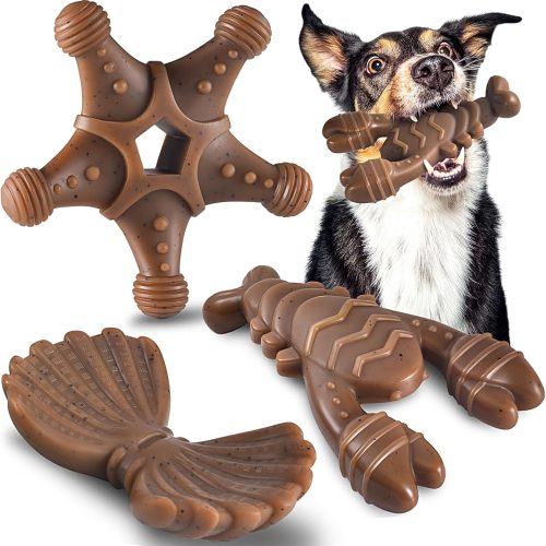 3-Pack Tough Nylon Chew Toys for Aggressive Chewers, Suitable for Small to Large Breeds, Durable Dog Bones