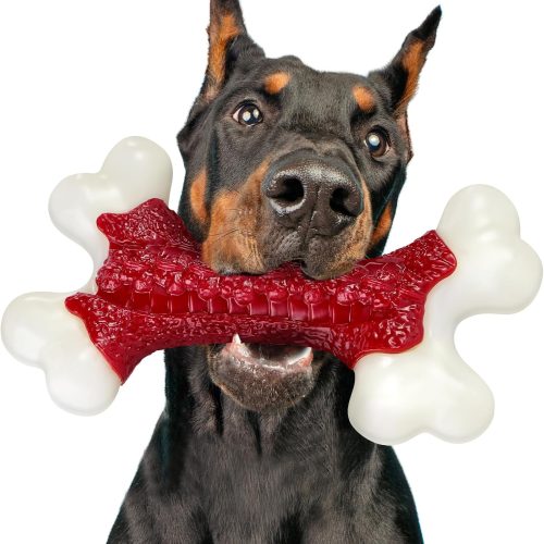 Durable Nylon Bone Chew Toy for Large Breed Aggressive Chewers, Long-Lasting Dog Bone