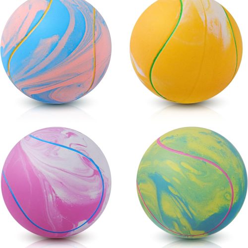 Latex Rubber Squeaky Tennis-Style Ball for Puppies and Small to Medium Dogs, Fetch Toy