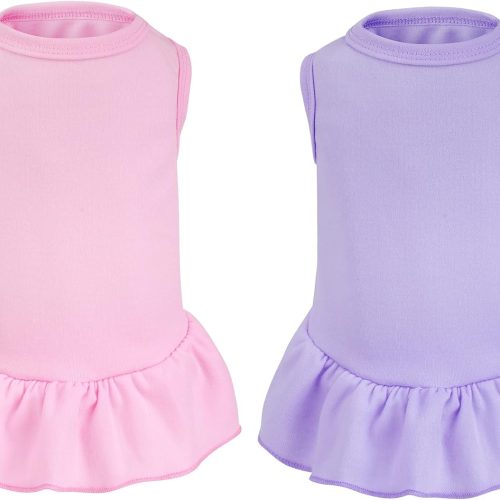 Sleeveless Solid Color Dog Skirt Dresses