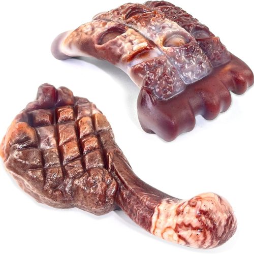 2-Pack Tough Nylon Teething Bones for Large Breed Aggressive Chewers, Long-Lasting Chew Toys