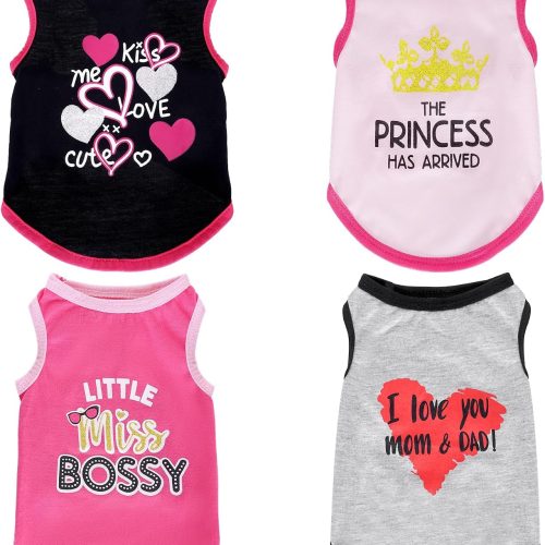 Printed Sleeveless Summer Dog Shirts