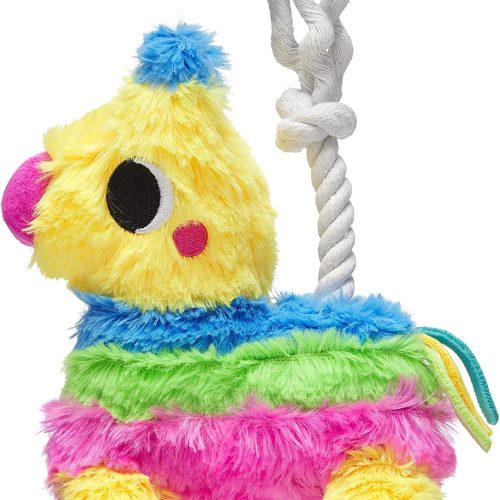 Colorful Puppy Pi?ata Plush Dog Toy with Rope Tug, Interactive Party Fun